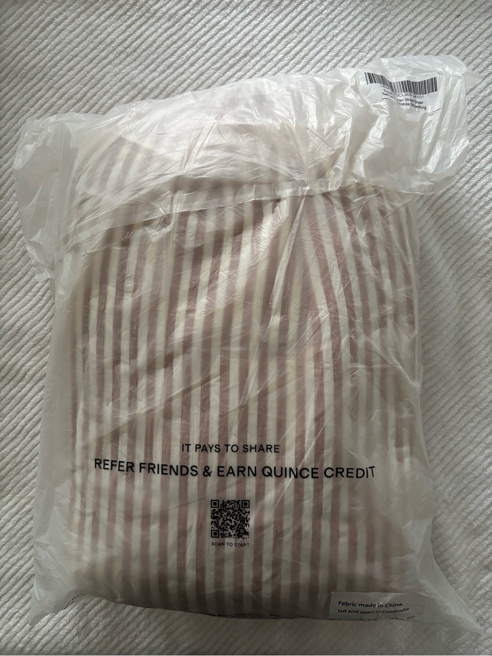 Quince Striped Linen-Blend Sheet Set - Picture 4 of 5